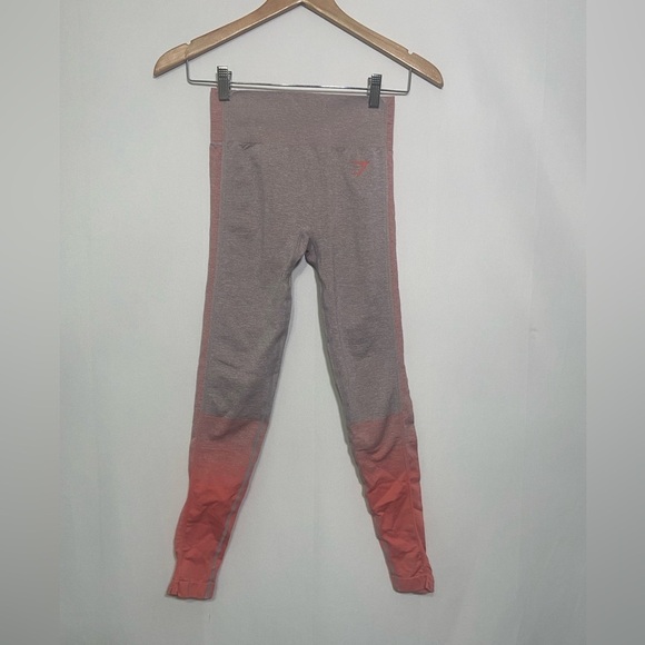 Gymshark LIKE NEW high rise fitted full length ombre booty leggings size XS - Picture 7 of 8